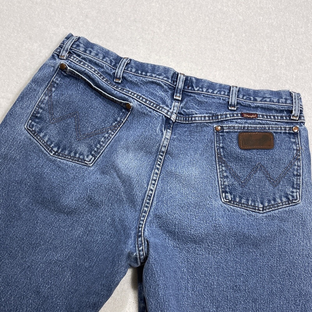 Wrangler Jeans Men's W40 L30 Relaxed Rancher Cowboy Leather Tag VTG B